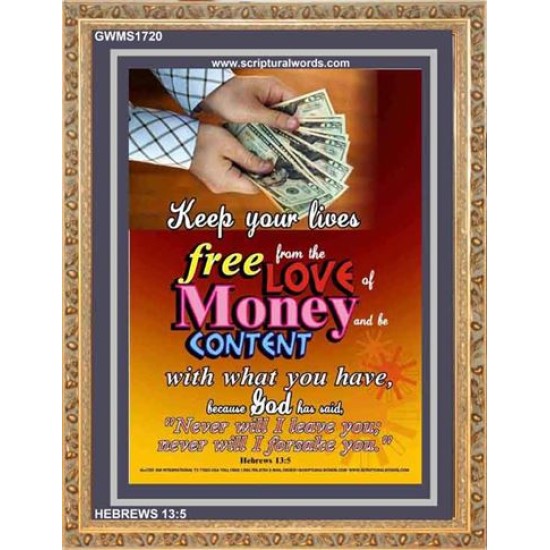 BE CONTENT   Frame Bible Verse   (GWMS1720)   