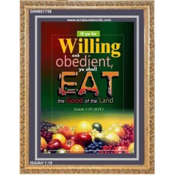 WILLING AND OBEDIENT   Christian Paintings Frame   (GWMS1758)   
