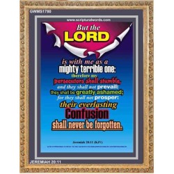A MIGHTY TERRIBLE ONE   Bible Verse Acrylic Glass Frame   (GWMS1780)   "28x34"