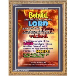 THE WHIRLWIND OF THE LORD   Bible Verses Wall Art Acrylic Glass Frame   (GWMS1781)   