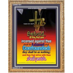 THEY THAT STRIVE WITH THEE SHALL PERISH   Contemporary Christian Art Acrylic Glass Frame   (GWMS1901)   