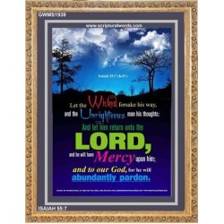 ABUNDANTLY PARDON   Bible Verse Frame for Home Online   (GWMS1939)   