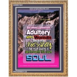 ADULTERY WITH A WOMAN   Large Frame Scripture Wall Art   (GWMS1941)   