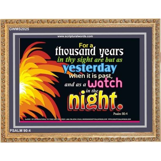 A THOUSAND YEARS   Scriptural Portrait Acrylic Glass Frame   (GWMS2025)   