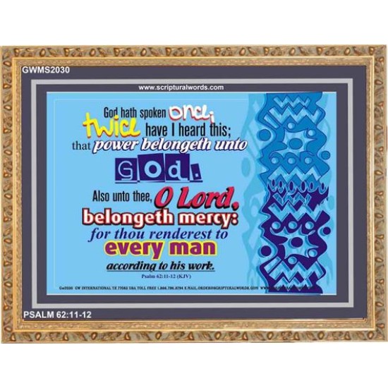 UNTO THEE O LORD   Religious Art Acrylic Glass Frame   (GWMS2030)   