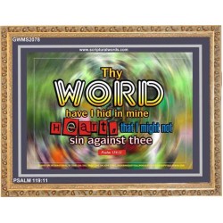 THY WORD HAVE I HID   Business Motivation Art   (GWMS2078)   
