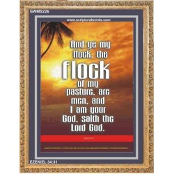 YE ARE MY FLOCK    Biblical Art Acrylic Glass Frame    (GWMS226)   