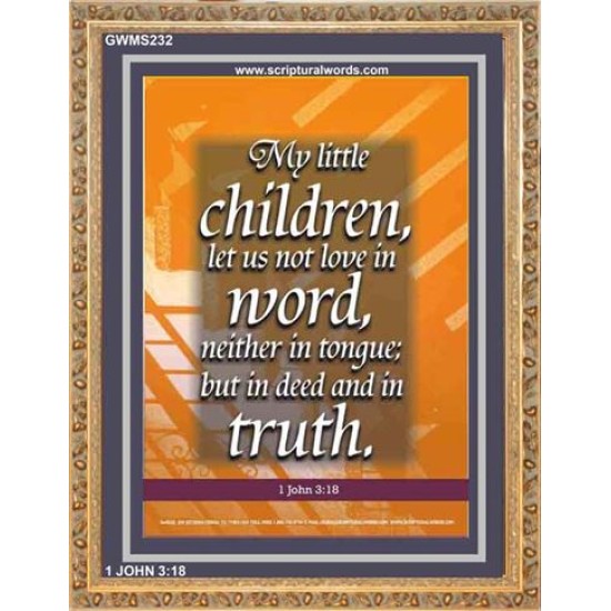 TRUE LOVE   Contemporary Christian Wall Art Acrylic Glass frame   (GWMS232)   