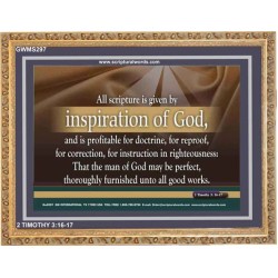 ALL SCRIPTURE IS GIVEN BY INSPIRATION OF GOD   Christian Quote Framed   (GWMS297)   