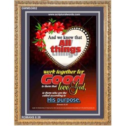 ACCORDING TO HIS PURPOSE   Framed Scriptures Dcor   (GWMS3002)   