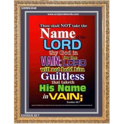 THE NAME OF THE LORD   Framed Scripture Art   (GWMS3048)   