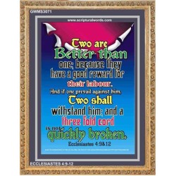 TWO ARE BETTER THAN ONE   Bible Scriptures on Forgiveness Frame   (GWMS3071)   "28x34"