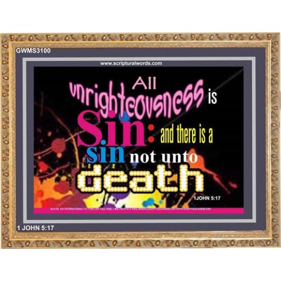 UNRIGHTEOUSNESS IS SIN   Modern Art   (GWMS3100)   