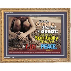 TO BE CARNALLY MINDED   Framed Bible Verse   (GWMS3103)   