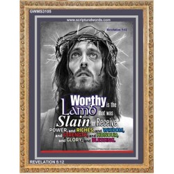 WORTHY IS THE LAMB   Religious Art Acrylic Glass Frame   (GWMS3105)   