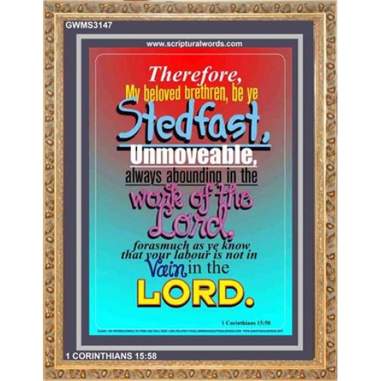 ABOUNDING IN THE WORK OF THE LORD   Inspiration Frame   (GWMS3147)   