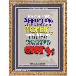 AFFLICTION WHICH IS BUT FOR A MOMENT   Inspirational Wall Art Frame   (GWMS3148)   "28x34"
