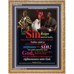 YIELD YOURSELVES UNTO GOD   Bible Scriptures on Love Acrylic Glass Frame   (GWMS3155)   "28x34"