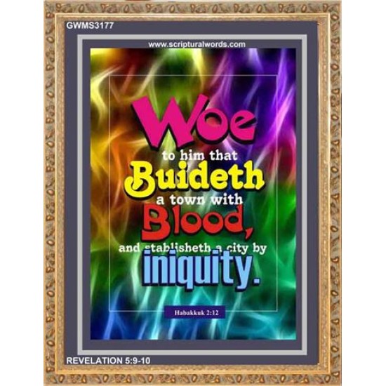 WOE    Bible Verses  Picture Frame Gift   (GWMS3177)   