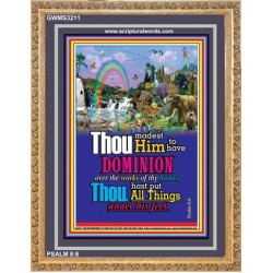 ALL THINGS UNDER HIS FEET   Scriptures Wall Art   (GWMS3211)   