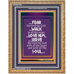 WALK IN ALL HIS WAYS   Scripture Art Prints   (GWMS3306)   "28x34"