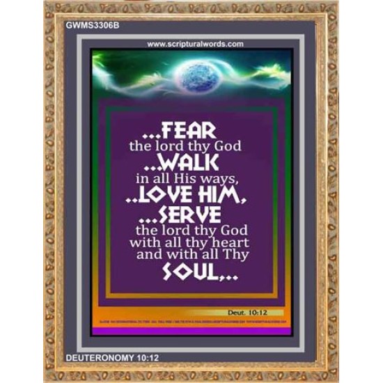WITH ALL THY HEART   Scriptural Portrait Acrylic Glass Frame   (GWMS3306B)   