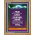 WITH ALL THY HEART   Scriptural Portrait Acrylic Glass Frame   (GWMS3306B)   "28x34"