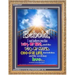 WAY OF LIFE   Biblical Art Acrylic Glass Frame   (GWMS3307)   "28x34"