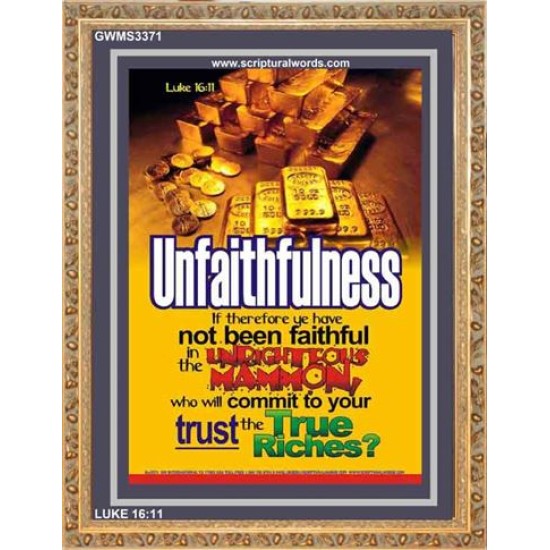 TRUE RICHES   Acrylic Glass Frame Scripture Art   (GWMS3371)   