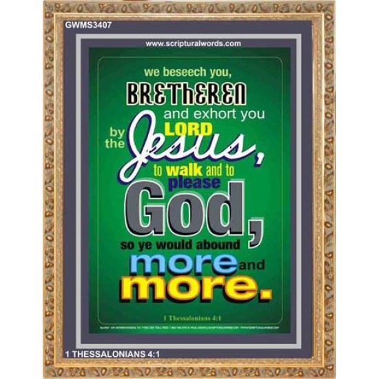 WALK AND TO PLEASE GOD   Printable Bible Verse to Frame   (GWMS3407)   