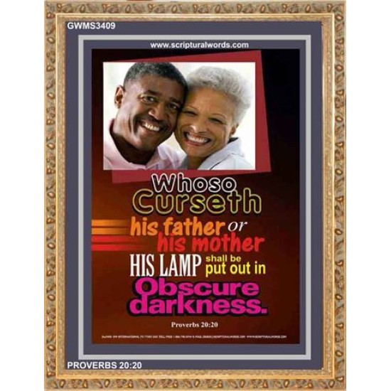 WHOSO CURSETH    Printable Bible Verses to Framed   (GWMS3409)   
