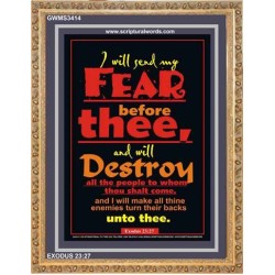 ALL THINE ENEMIES   Framed Bible Verse Online   (GWMS3414)   