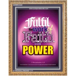 WITH POWER   Frame Bible Verses Online   (GWMS3422)   "28x34"