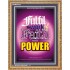 WITH POWER   Frame Bible Verses Online   (GWMS3422)   "28x34"