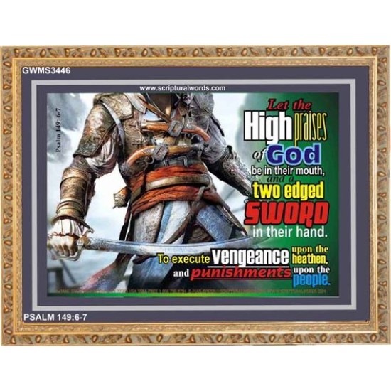 TWO EDGED SWORD   Custom Framed Bible Verse   (GWMS3446)   