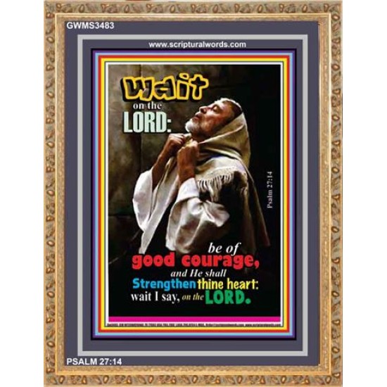 WAIT ON THE LORD   Encouraging Bible Verses Frame   (GWMS3483)   