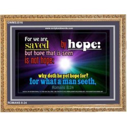 WE ARE SAVED BY HOPE   Inspiration office art and wall dcor   (GWMS3516)   
