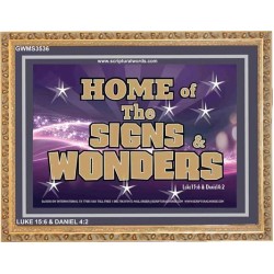 SIGNS AND WONDERS   Framed Bible Verse   (GWMS3536)   
