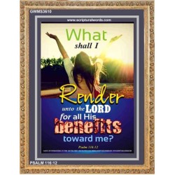 ALL HIS BENEFITS   Bible Verse Acrylic Glass Frame   (GWMS3610)   