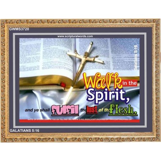 WALK IN THE SPIRIT   Framed Bible Verse   (GWMS3720)   