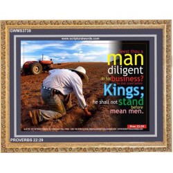 A MAN DILIGENT IN HIS BUSINESS   Bible Verses Framed for Home   (GWMS3738)   "34x28"