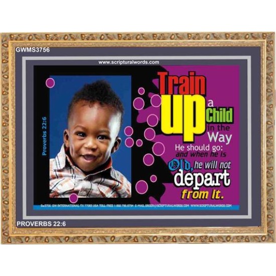TRAIN UP A CHILD   Large Framed Scriptural Wall Art   (GWMS3756)   