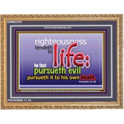 RIGHTEOUSNESS TENDETH TO LIFE   Bible Verses Framed for Home Online   (GWMS3767)   