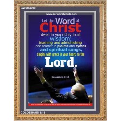 WORD OF CHRIST   Printable Bible Verse to Framed   (GWMS3790)   