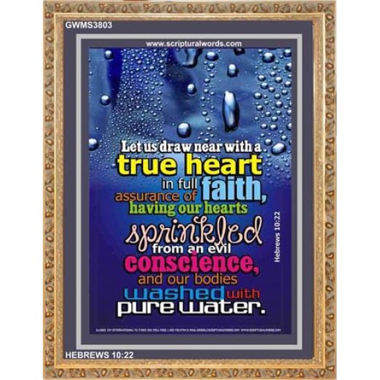 TRUE HEART   Large Frame Scriptural Wall Art   (GWMS3803)   