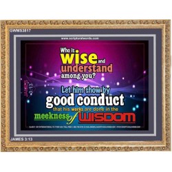 WISDOM   Scriptural Framed Signs   (GWMS3817)   