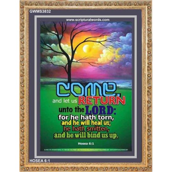 COME AND LET US RETURN UNTO THE LORD   Bible Verse Frame for Home Online   (GWMS3832)   