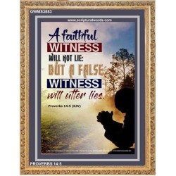 A FAITHFUL WITNESS   Encouraging Bible Verse Frame   (GWMS3883)   