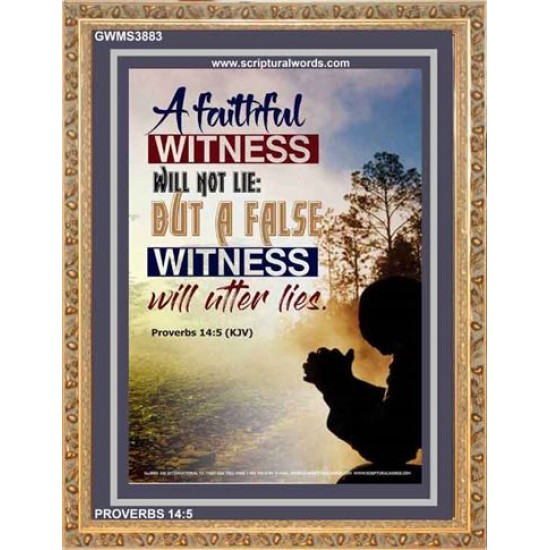 A FAITHFUL WITNESS   Encouraging Bible Verse Frame   (GWMS3883)   