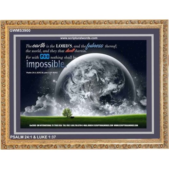 WITH GOD NOTHING SHALL BE IMPOSSIBLE   Contemporary Christian Print   (GWMS3900)   